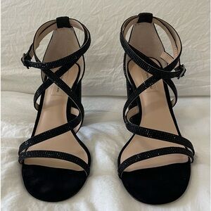 Antonio Melani Hazlyn Satin Rhinestone Embellished Strappy Dress Sandals